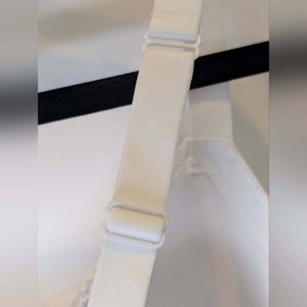 Cacique Lane Bryant 44DDD White Lace Bridal Smooth Balconette Bra Supportive - Picture 3 of 7